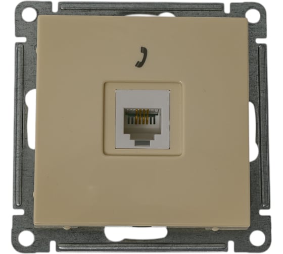 Изображение товара Телефонная розетка, бежевая RJ11 WESSEN 59 Systeme Electric RSI-152T-2-86