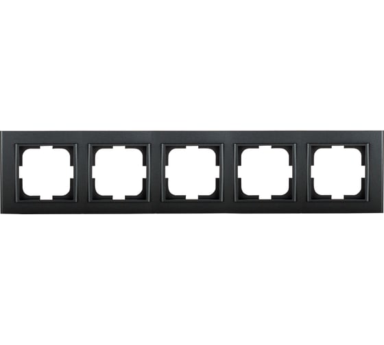 Изображение товара 5-местная рамка OVIVO MINA, черный металлик, 401-170000-250