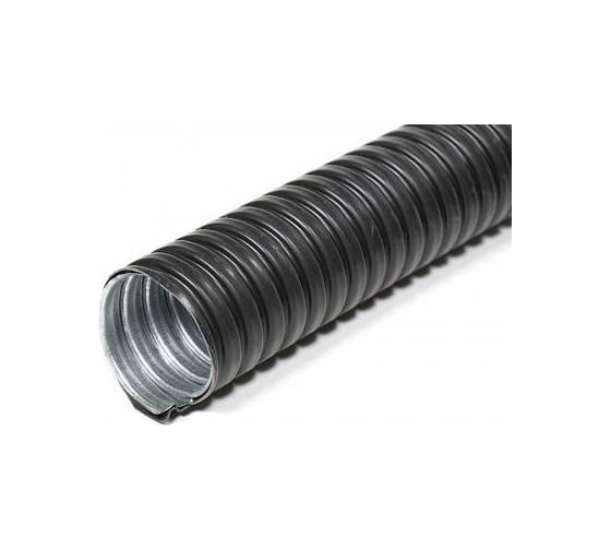 Изображение товара Металлорукав ГОФРОМАТИК в ПВХ изоляции МРПИ НГ 8 (100 м/уп.) черный zeta42223