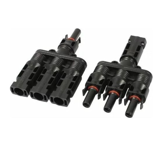 Изображение товара Комплект из двух коннекторов Delta Solar для параллельного соед. 3-х панелей Коннектор MC4Y 3in1