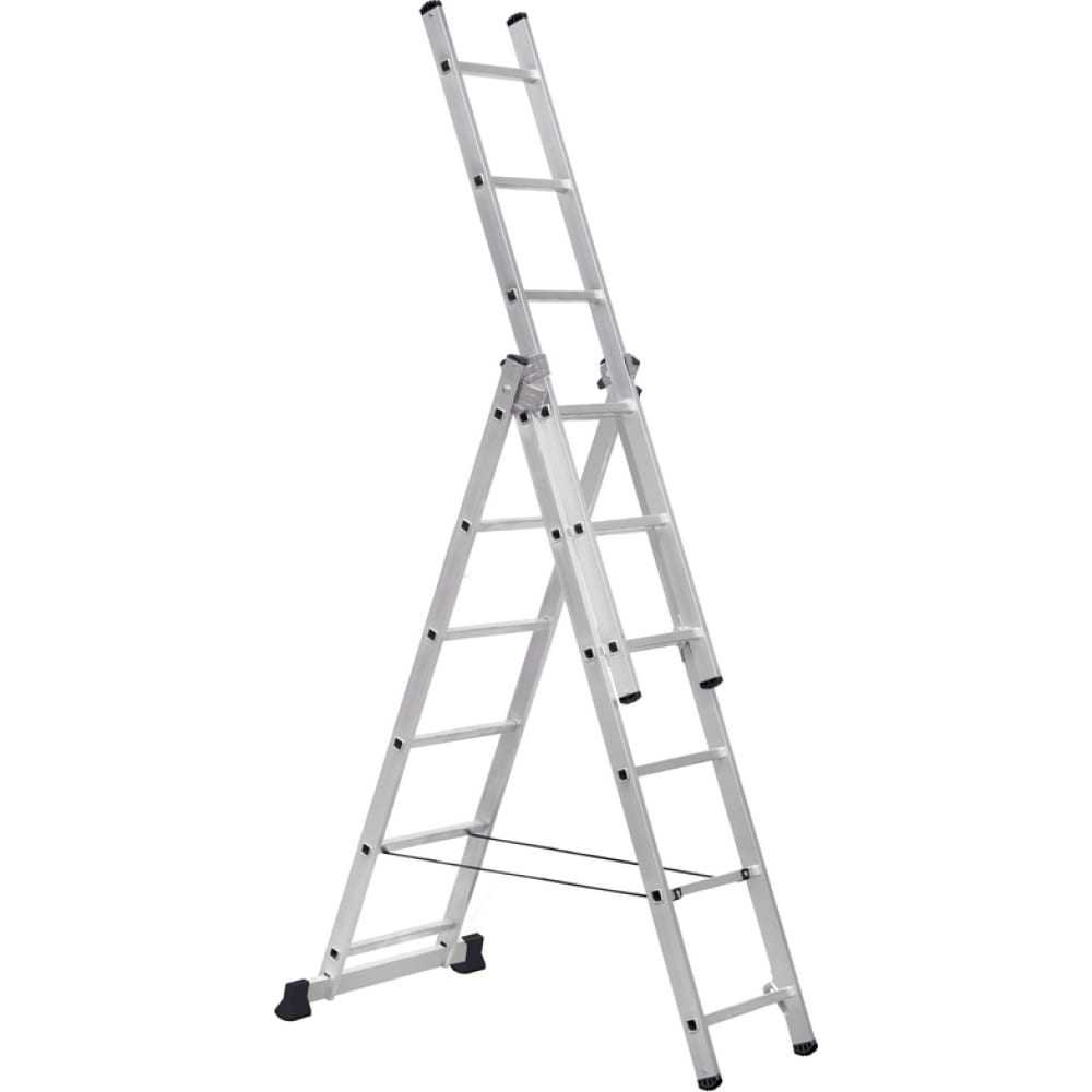 Алюминиевая трехсекционная лестница-стремянка SevenBerg алюминиевая трехсекционная лестница стремянка sevenberg