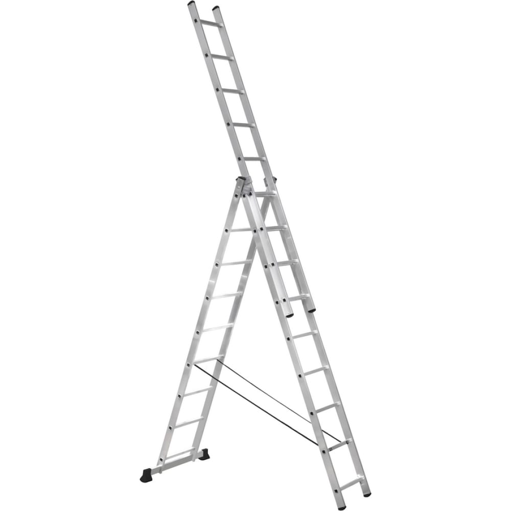 фото Алюминиевая трехсекционная лестница-стремянка sevenberg