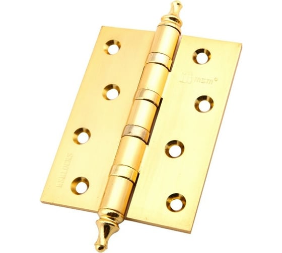 Изображение товара Латунные универсальные петли с колпачком MSM 100 мм, матовая латунь, 2 шт. 100mm 4ZK SB