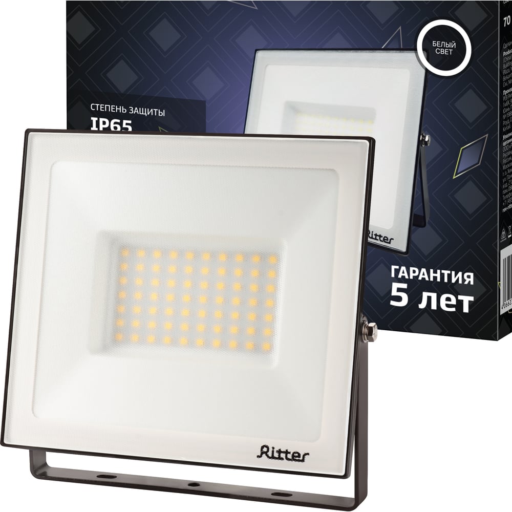 Изображение товара Светодиодный прожектор RITTER PROFI 70 Вт IP65 для улицы 4000K черный