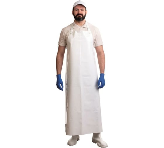 Изображение товара Многоразовый фартук ООО Комус Ларипол полиуретановый, облегченный, белый, 90x130 см 1391683