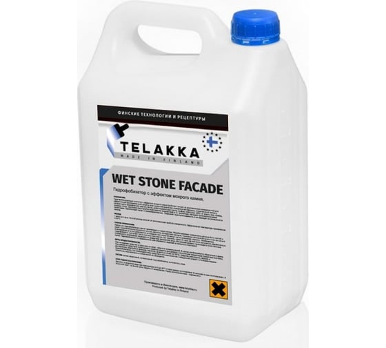 Изображение товара Пропитка с эффектом мокрого камня Telakka GIDROFOB WET STONE FACADE 10 л 4631164229851
