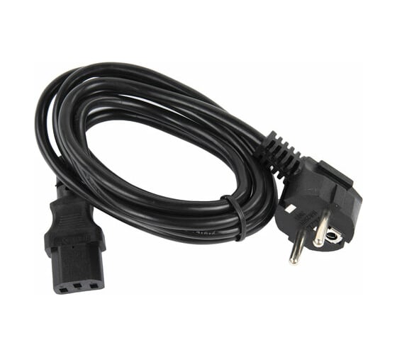 Изображение товара Кабель питания SONNEN для компьютеров, электроприборов и бытовой техники, длина 1,8 м, черный 513563