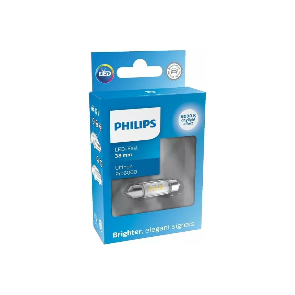 Автолампа PHILIPS C5W, SV8.5/8 11854CU60X1