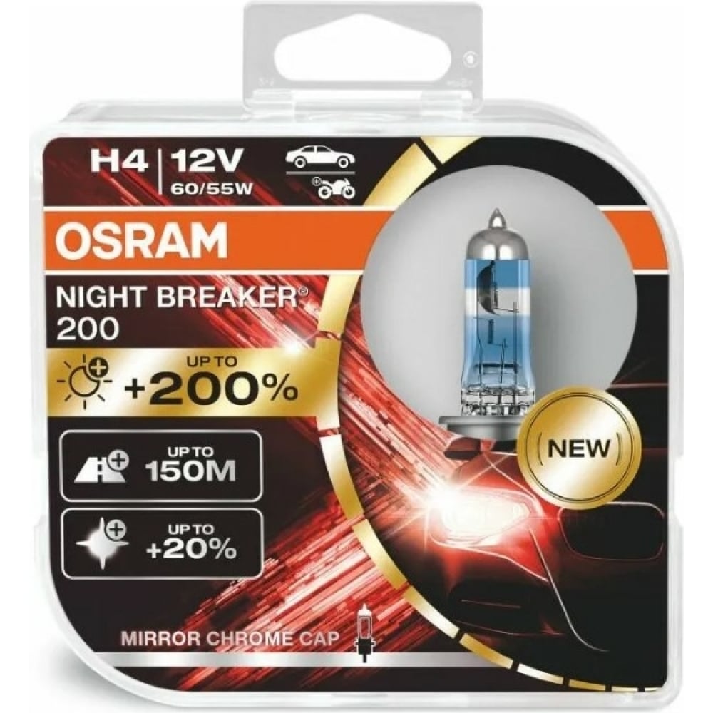 Автолампа Osram автолампа osram h4 60 55 p43t 150% night breaker laser 64193nl hcb