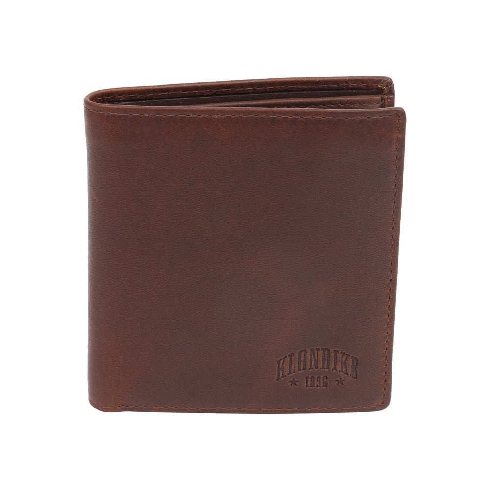 Изображение товара Мужской кожаный бумажник Klondike Dawson коричневый 8 карманов 2 отделения