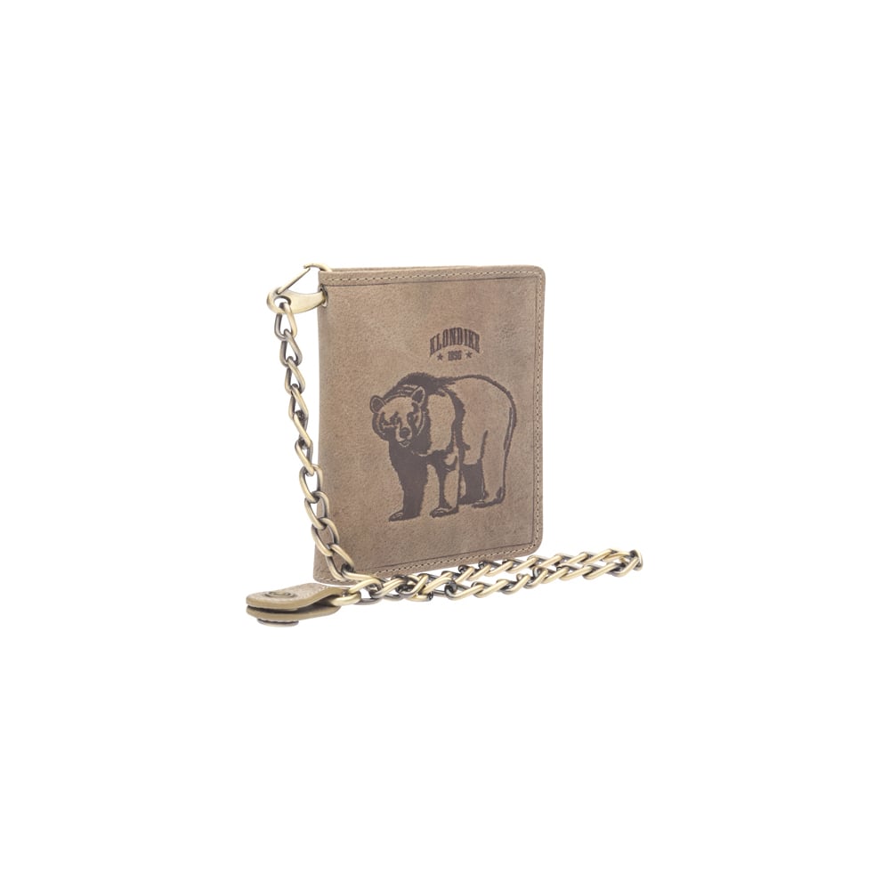 Изображение товара Мужской кожаный бумажник Klondike Wayne Bear коричневый 105х125 мм KD1019-02