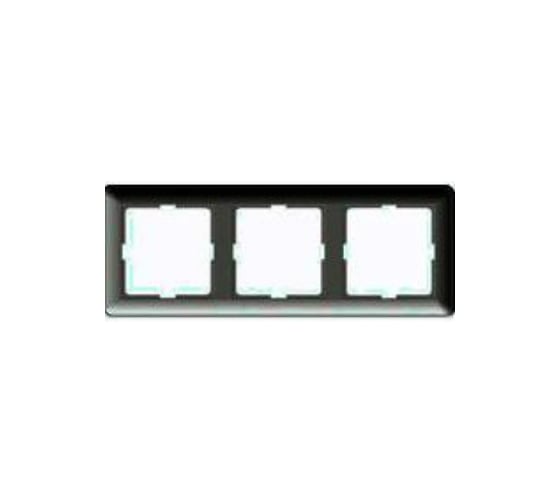 Изображение товара Трехместная рамка, черный бархат WESSEN 59 Systeme Electric KD-3-68