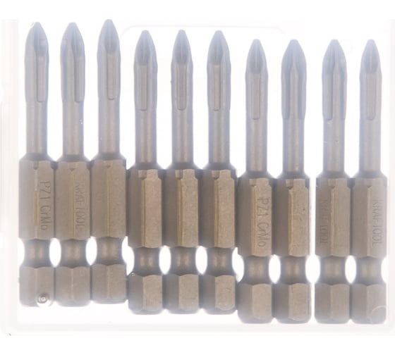 Изображение товара Биты "EXPERT" (E 1/4"; PZ 1; 50 мм; 10 шт.) KRAFTOOL 26123-1-50-10