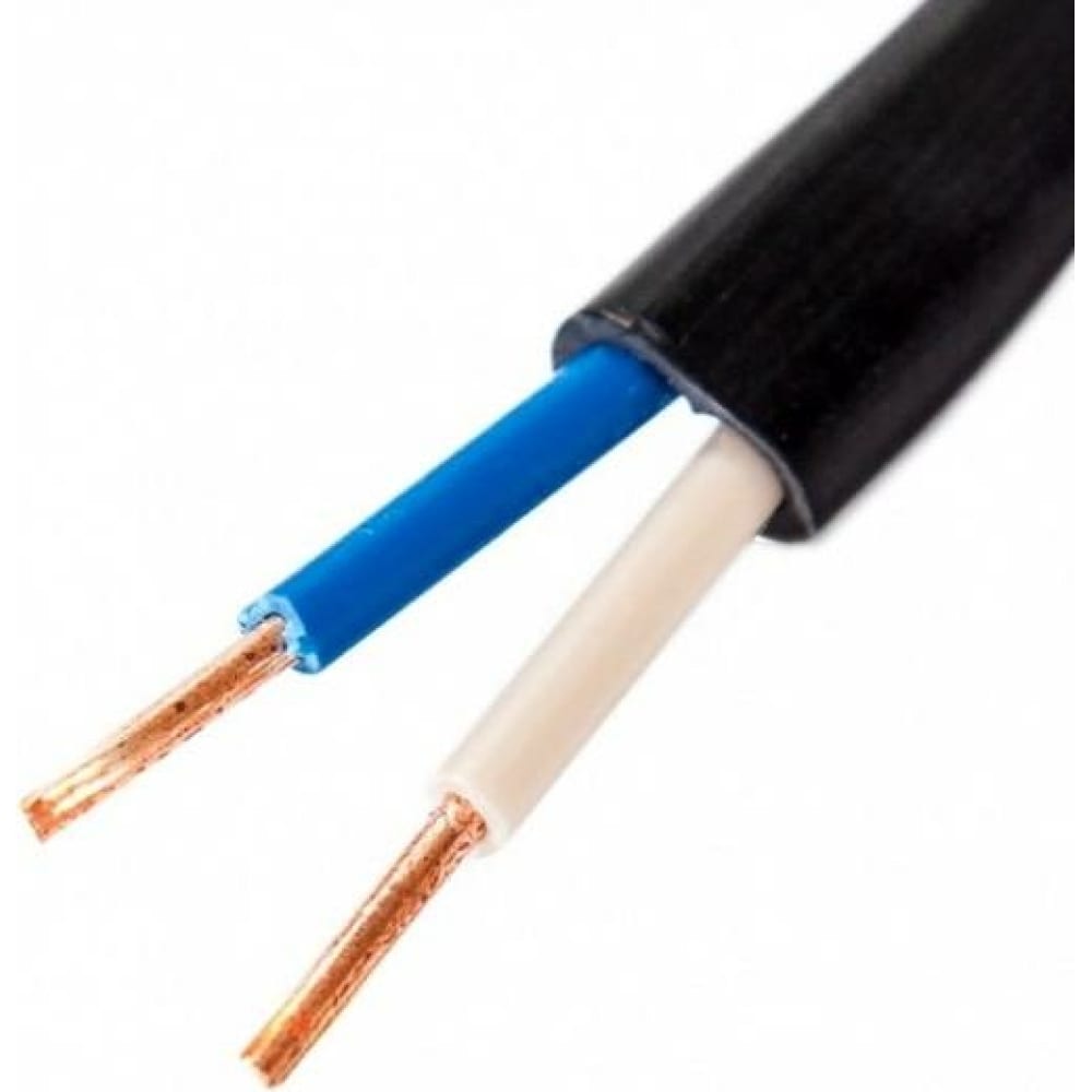 Плоский негорючий низкотоксичный кабель ЭлПроКабель, цвет черный 4630017846504 ВВГп-нг(А) - фото 1