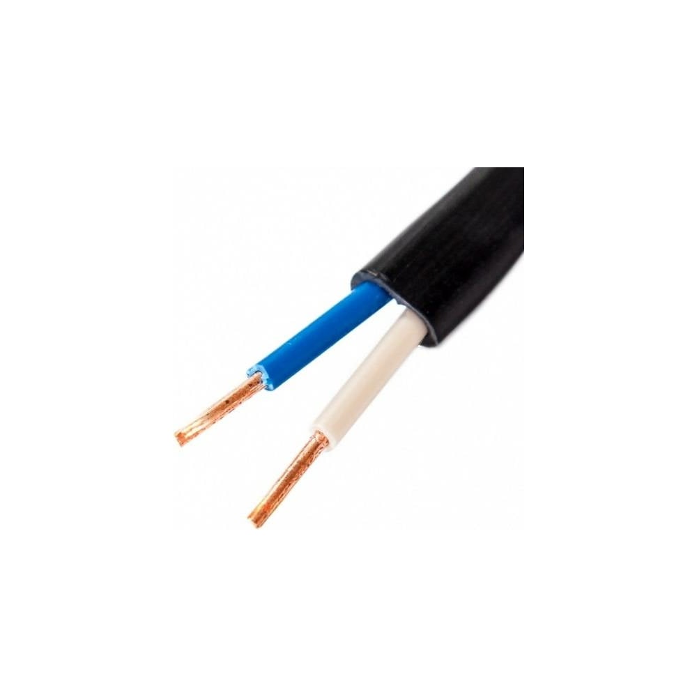 Плоский негорючий низкотоксичный кабель ЭлПроКабель, цвет черный 4630017846528 ВВГп-нг(А) - фото 1