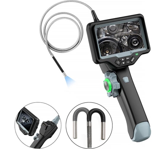 Изображение товара Управляемый видеоэндоскоп iCarTool экран 4.5", 1Мп, 1280x720, 1 м, 4 мм зонд, поворот камеры 360° IC-VC1042W