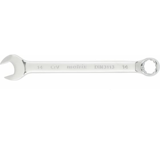 Изображение товара Комбинированный ключ 14 мм MATRIX CrV, полированный хром// 15158