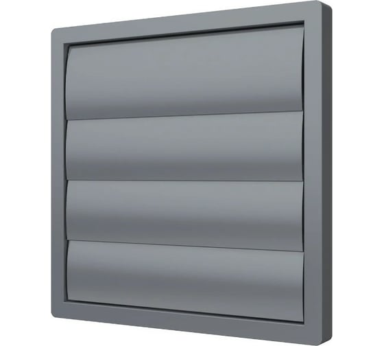 Изображение товара Решетка вытяжная с гравитационными жалюзи 3636К31.5Ф (360x360 мм; фланец D315; ASA-пластик; серый) ERA 87-662