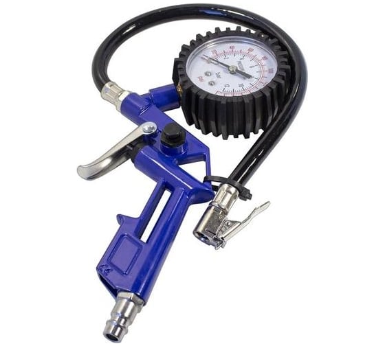 Изображение товара Пистолет для подкачки шин с аналоговым манометром и шлангом Rockforce RF-STG-27(50383)