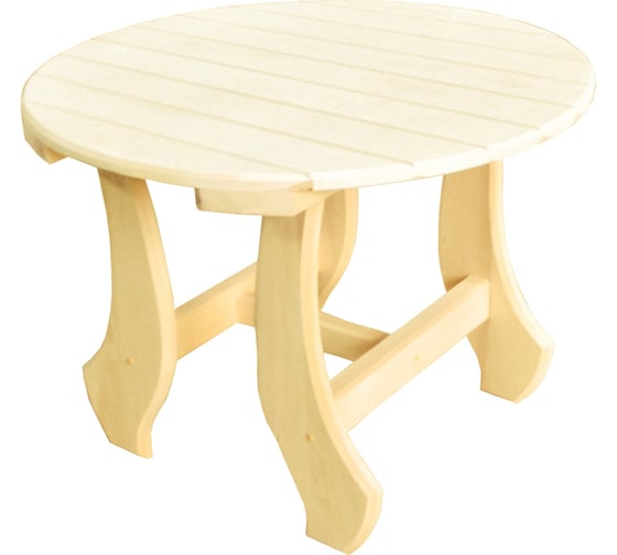 Изображение товара Столик Банная линия Фигурный 60x50 см, липа 12-814