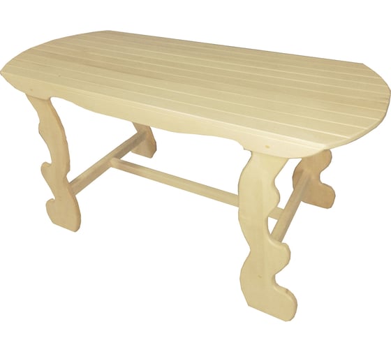 Изображение товара Стол Банная линия Фигурный 120x63x73 см, липа 12-813