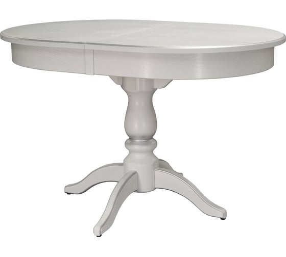 Изображение товара Обеденный стол Мебелик Тарун 4 белый/серебро, 120/160x84, 2 упаковки 5471