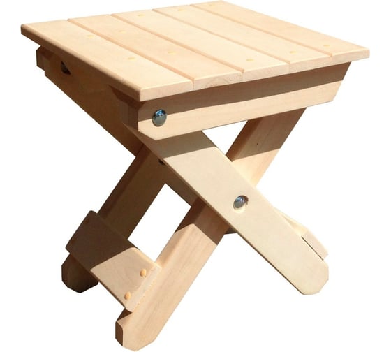 Изображение товара Раскладной табурет Банная линия 40x51x9 см, липа 12-793