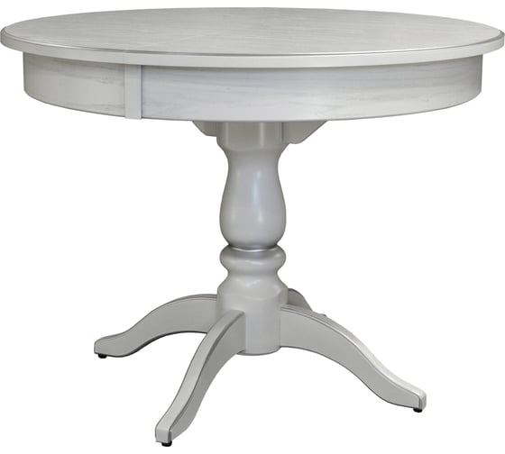 Изображение товара Обеденный стол Мебелик Моро 04 раздвижной, белый/серебро, 100/140x100, 2 упаковки 6440