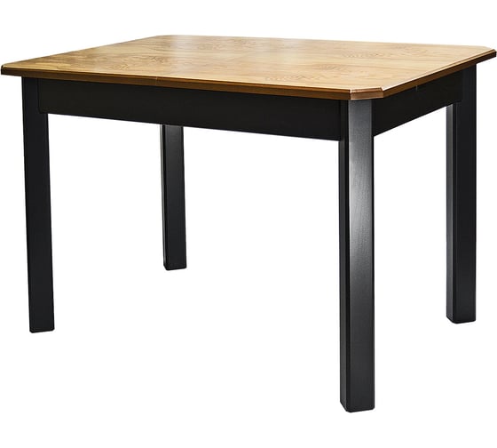 Изображение товара Обеденный стол Мебелик Мариус М 80 дуб/черный, 120/170x80 5567