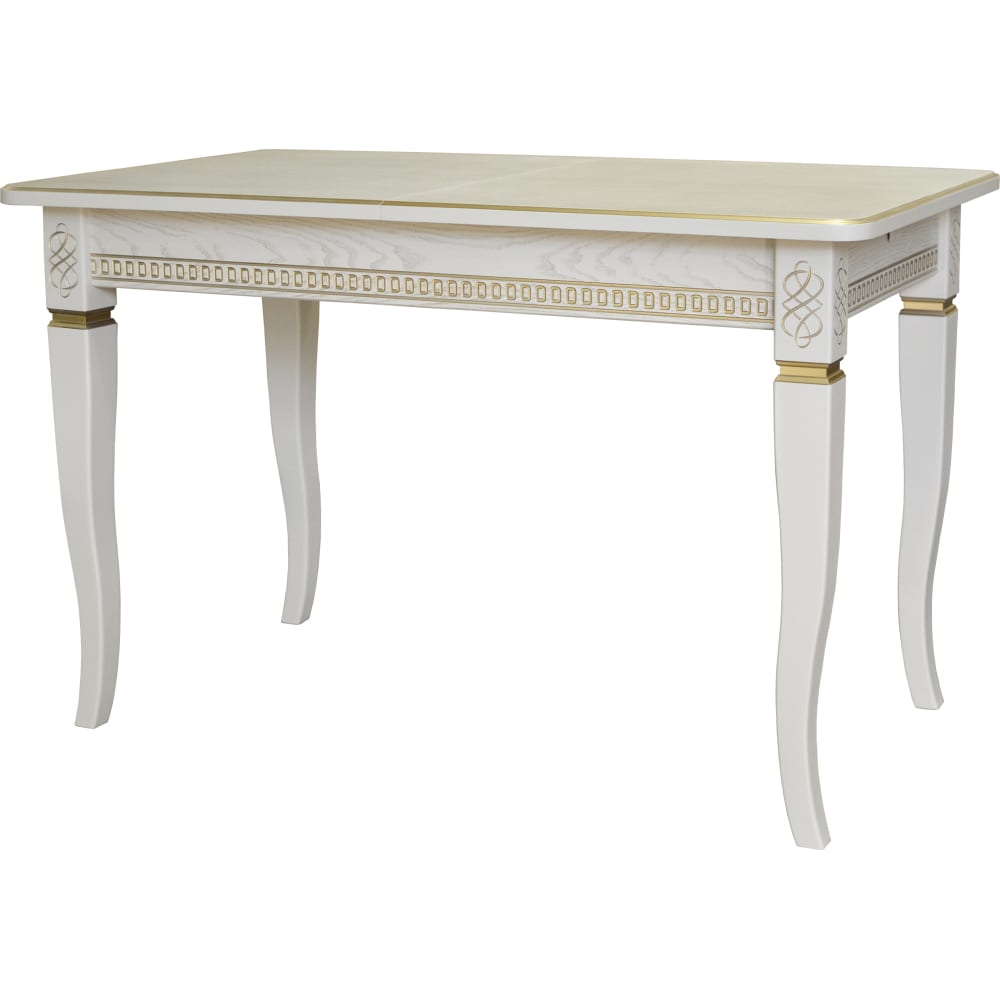 Обеденный стол Мебелик, цвет слоновая кость/золото 5484 Фидея 3 - фото 1