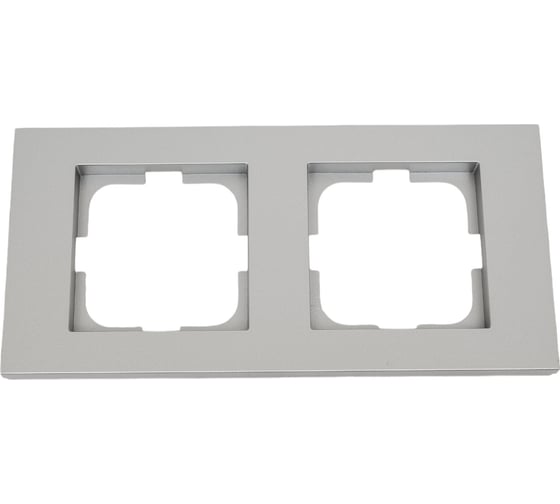 Изображение товара 2-местная рамка OVIVO GRANO, серебро, 400-100000-226