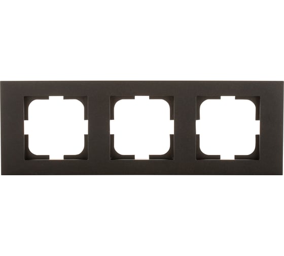 Изображение товара 3-местная рамка OVIVO GRANO, черный металлик, 400-170000-227