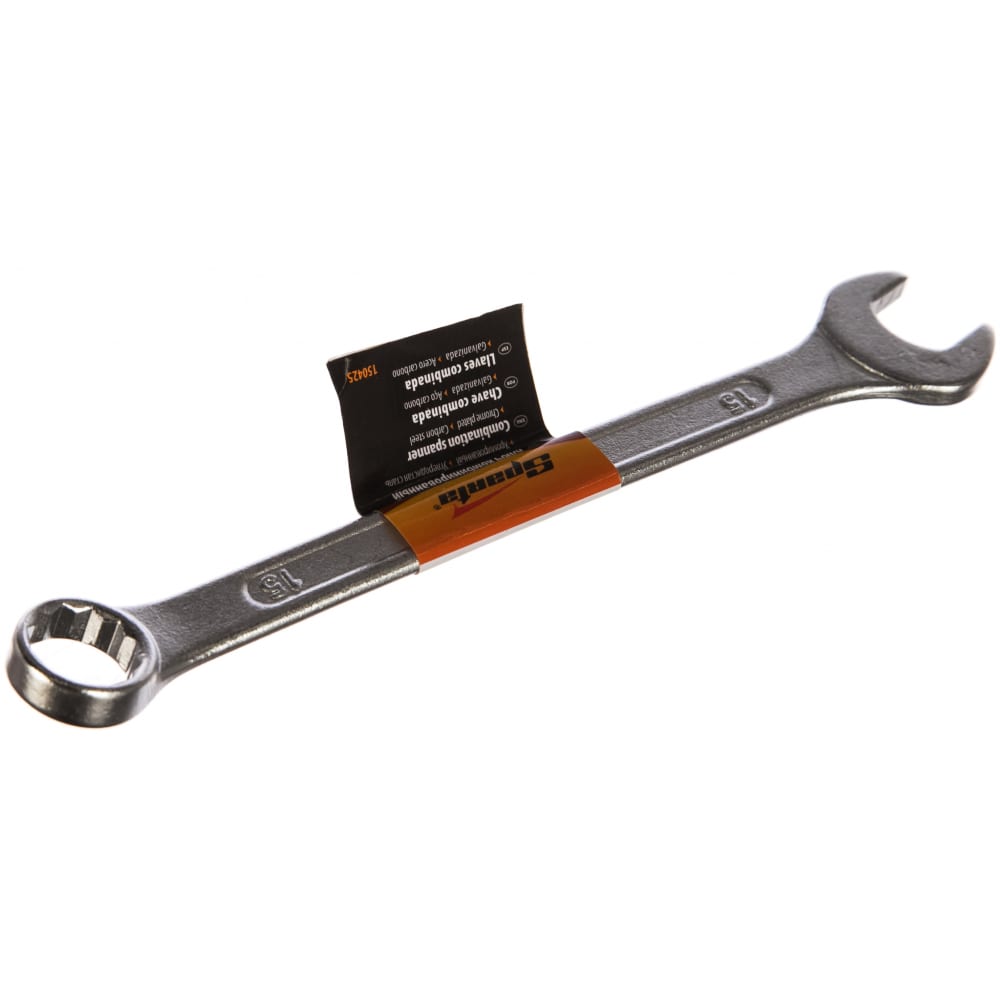 Хромированный комбинированный ключ 15 мм sparta 150425 - фото 1