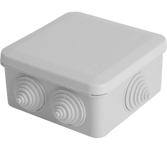 Изображение товара Разветвительная коробка уравнивания потенциалов STEKKER (КУП) 85*85*40мм, 6 вводов, IP44, светло-серая, EBX20-36-44 (GE41360) 39996