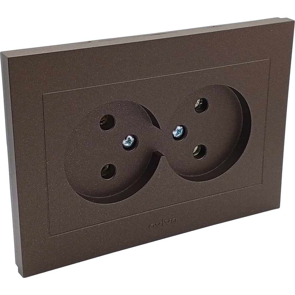 Изображение товара Розетка OVIVO GRANO 2-местная без заземления, мокко