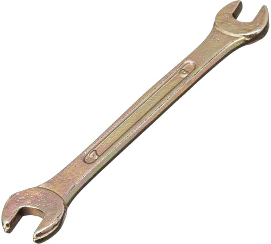 Изображение товара Рожковый ключ 6х7 мм СИБРТЕХ желтый цинк 14301