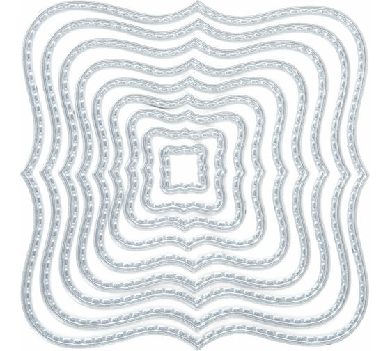 Изображение товара Ножи для машинки для вырубки и тиснения ОС-5 Остров сокровищ Фигурные рамки 9 шт, 80x80 мм 663808