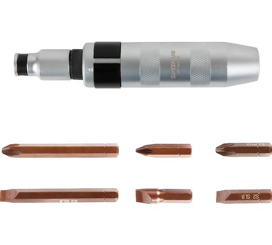 Изображение товара Ударная отвертка Optimus набор 9 предметов OPT-SI3009