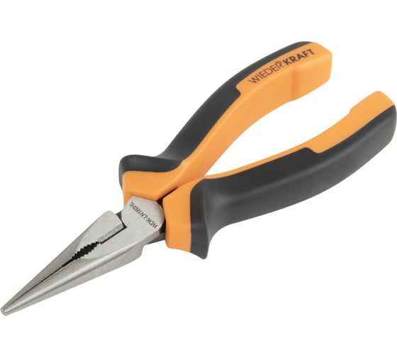 Изображение товара Длинногубцы WIEDERKRAFT с двухкомпонентной рукоятью, 160 мм WDK-LN160HL