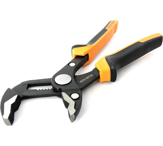 Изображение товара Переставные клещи WIEDERKRAFT c двухкомпонентной рукоятью, 250 мм, рабочий диапазон 0-42 мм WDK-WP250