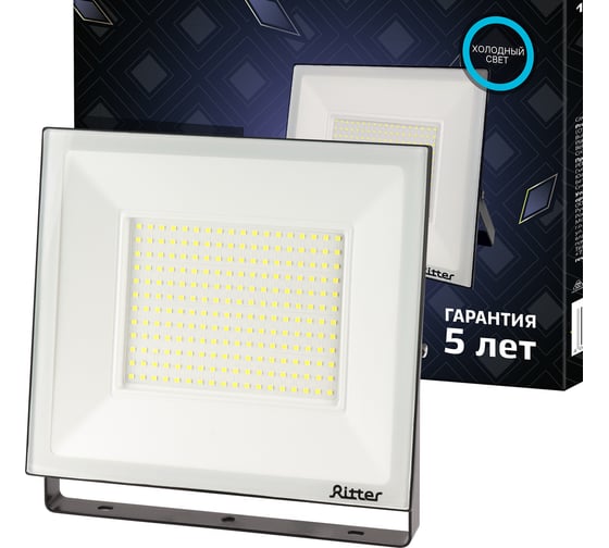 Изображение товара Светодиодный прожектор RITTER серия PROFI 230В 150 Вт 6500К 15000Лм IP65 черный 53411 6