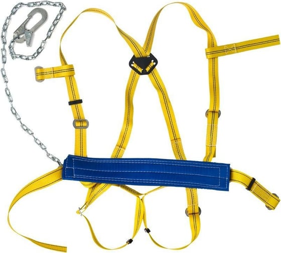 Изображение товара Удерживающая привязь ООО Комус УСП 2ГЖ 3 точки крепления, наплечные и набедренные лямки 563401