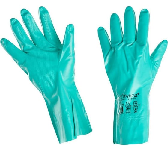 Изображение товара Химическистойкие перчатки ЗТ Изумруд р-р 10 пара 807010