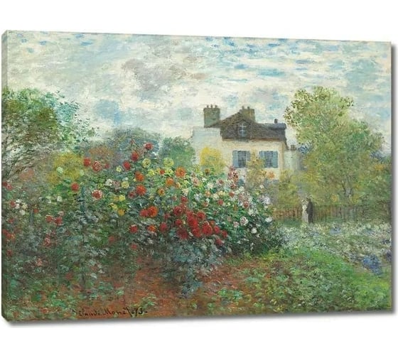 Изображение товара Картина ООО Первое ателье репродукция Сад художника в Аржантее (Уголок сада с георгинами) 35x26 см ps110946-1