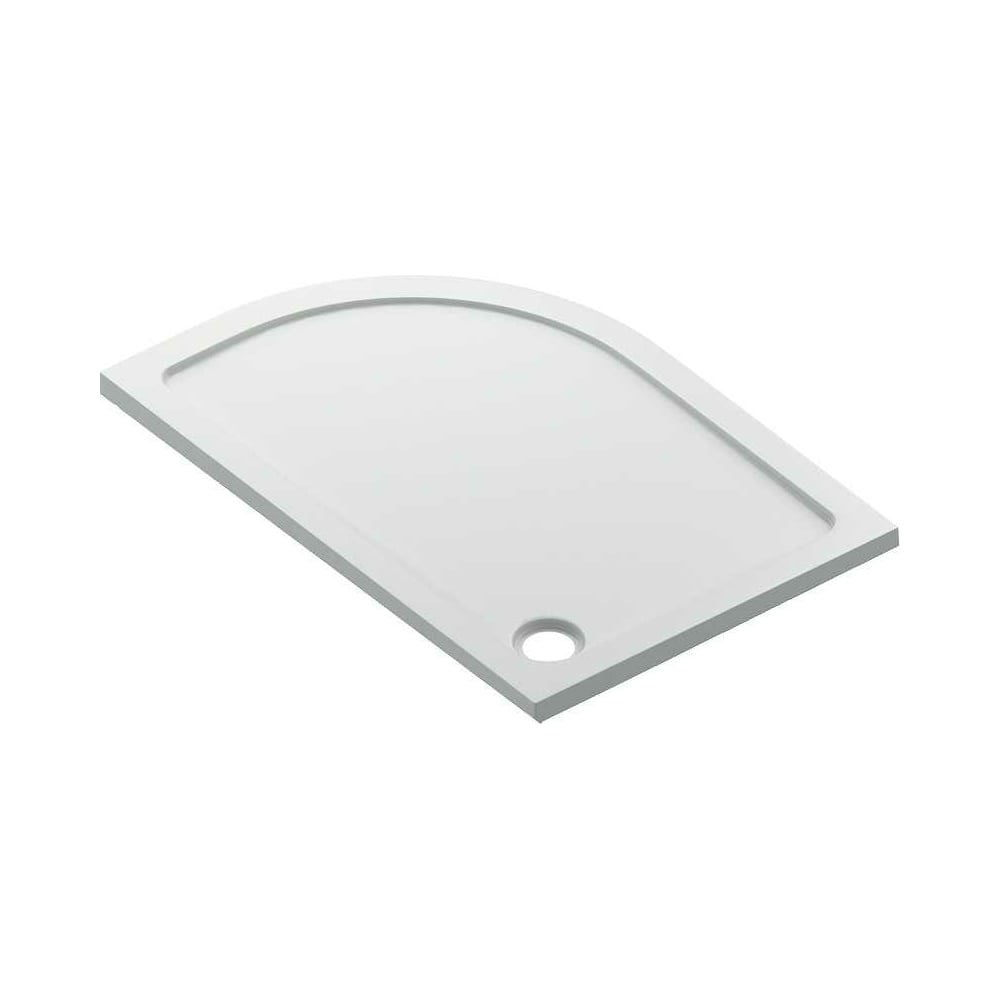 Изображение товара Поддон BAS Раунд R 1200x800 левый низкий акрил белый глянец