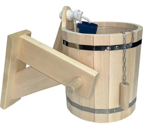 Изображение товара Обливное устройство Бацькина Баня с пластиковой вставкой, липа, 10 л 30064