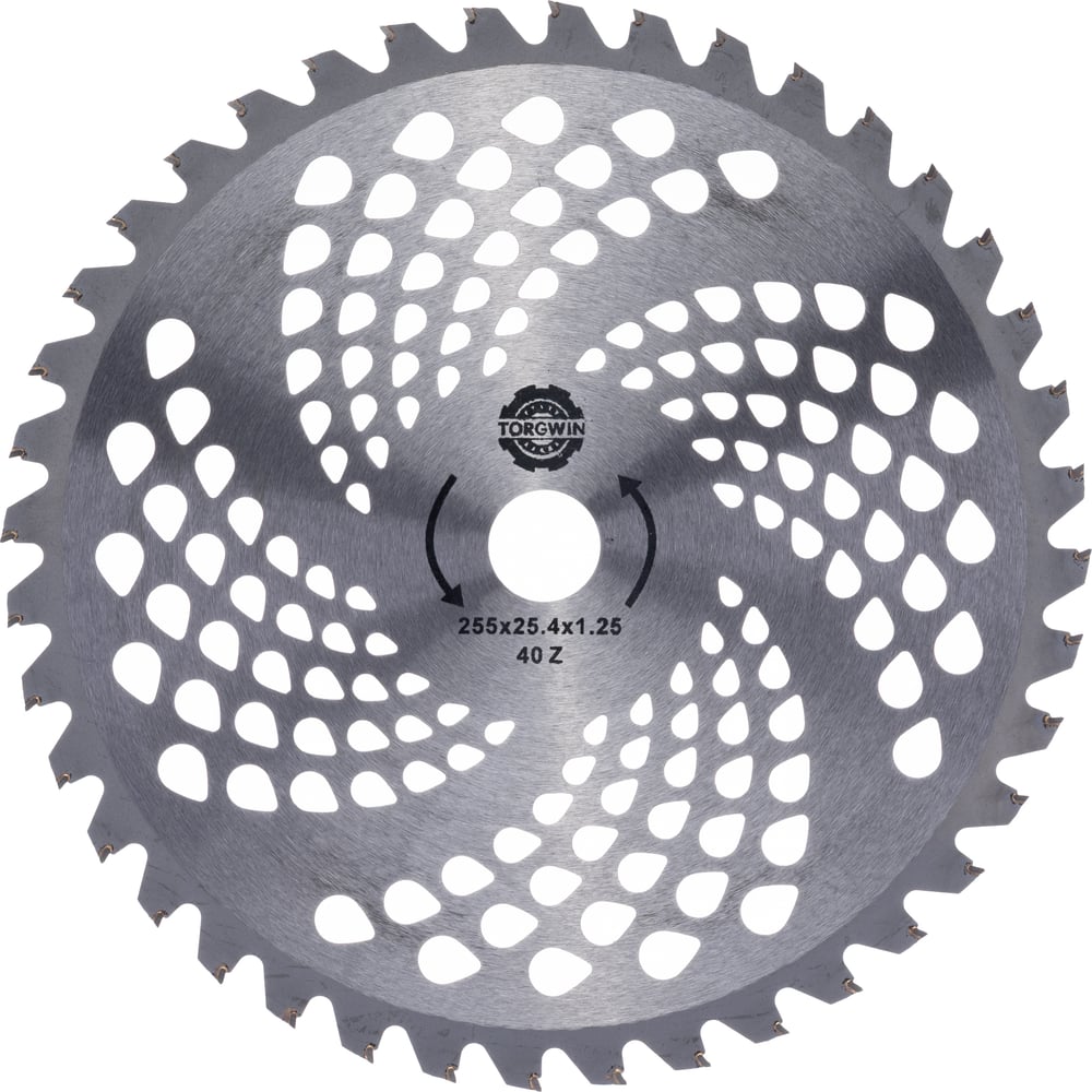 Изображение товара Диск для триммера TGS S57861 255x25.4x1.25 мм 40 зубьев с твердосплавными напайками