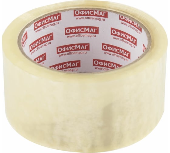 Изображение товара Упаковочные клейкие лентыОФИСМАГ 48 мм х 60 м, 6 шт., прозрачные, толщина 45 микрон 440070
