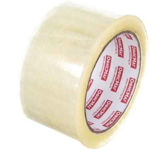 Изображение товара Упаковочная клейкая лента ОФИСМАГ 50 мм х 66 м, прозрачная, усиленная, морозостойкая, толщина 50 микрон 440111