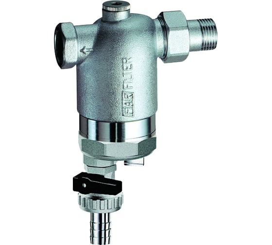 Изображение товара Фильтр FAR 100 мкм, с магнитными вставками, под манометр, Max: 95 C, 25 бар, 1/2" ВР-НР FA 39F5 12100